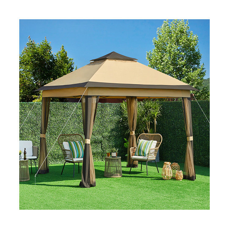Κουρέλα 3,3x3,3M Εξωτερική σκηνή Gazebo Pop Up με 4 πλέγμα πλευρικά τοιχώματα Αδιάβροχο
