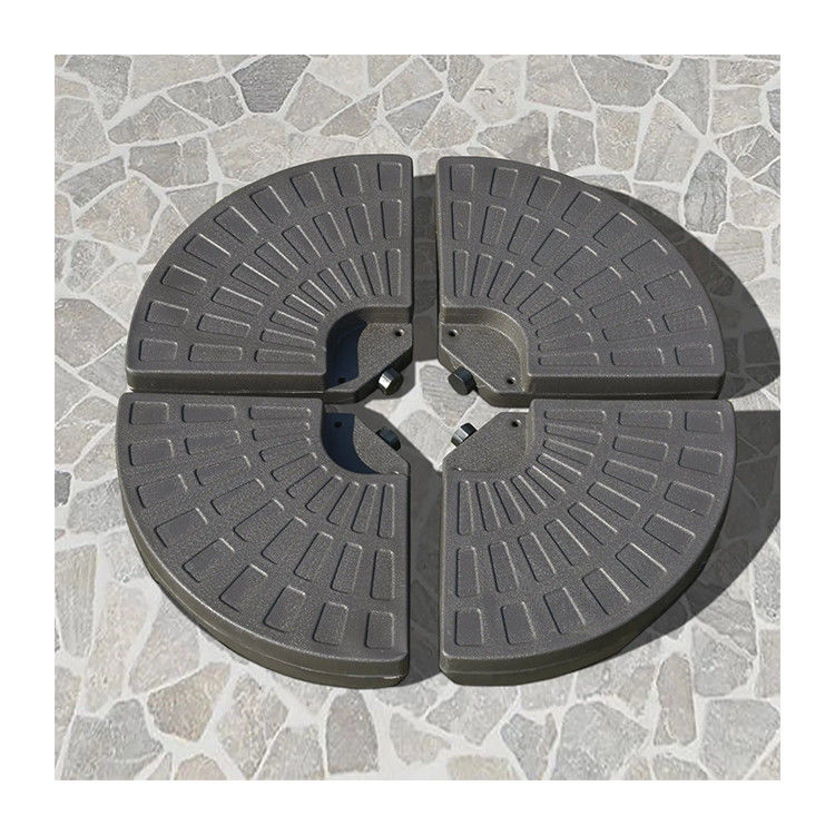 Έπιπλα εξωτερικού AJUNION 4 PCs Φορητή στρογγυλή βάση ομπρέλας με γεμάτη άμμο ή νερό