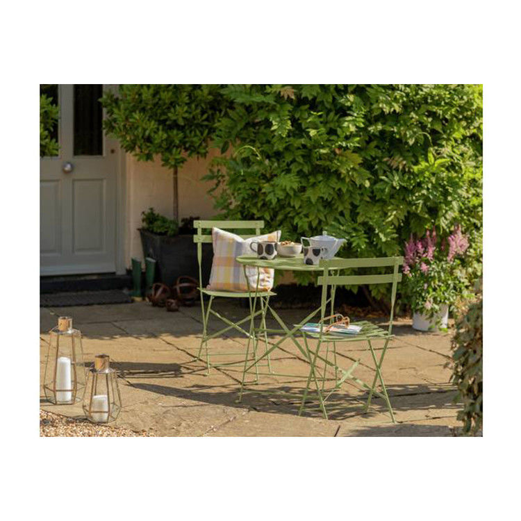 Στυλάτο Metal Steel Garden Set για αυλή Κήπος Σπίτι W80xD68xH82cm Εξωτερικό Bistro Set