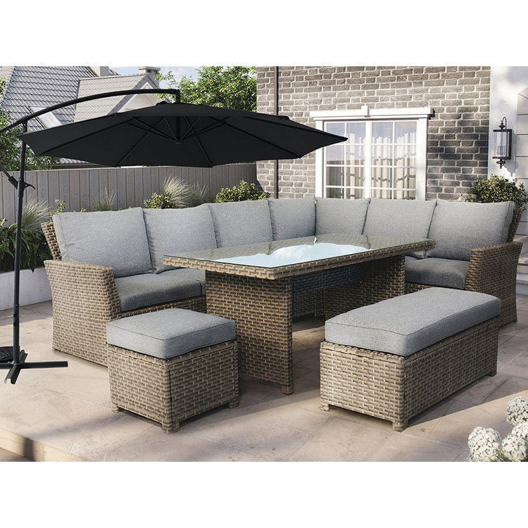 Μέγεθος σκαμνίου L.44 X W.44 X H.41cm AJUNION PE Rattan Garden Set για τον εξωτερικό χώρο σας