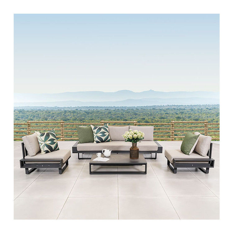 AJUNION Luxury Aluminium Sofa Set έπιπλα με τραπέζι καφέ Μέγεθος L 120 x W80 x H26cm