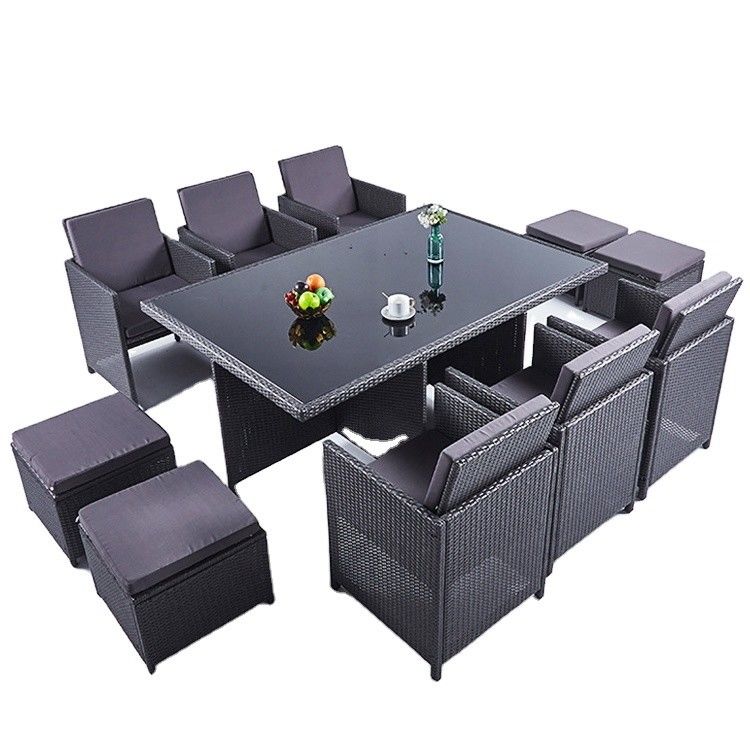PE Rattan High Back Sofa Chair Set για εξωτερική εσωτερική αυλή κήπος μπαλκόνι πισίνα παραλία