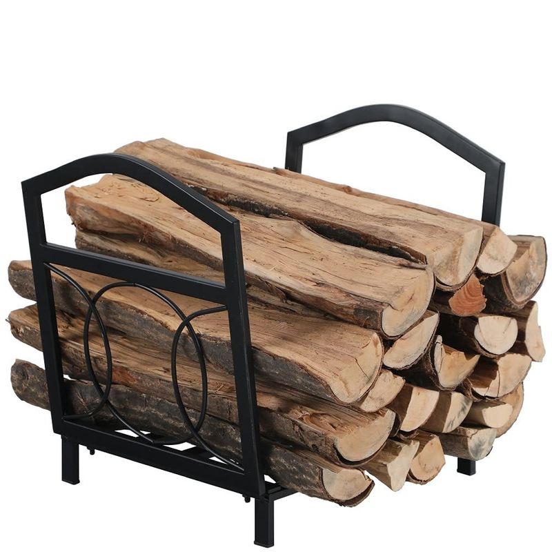 17"L X 13"W X 16"H Μικρός Κρατητής Λογαριού για καυσόξυλα Εξωτερικό Ατσάλινο Κάμινο Αποθήκευσης ξύλου