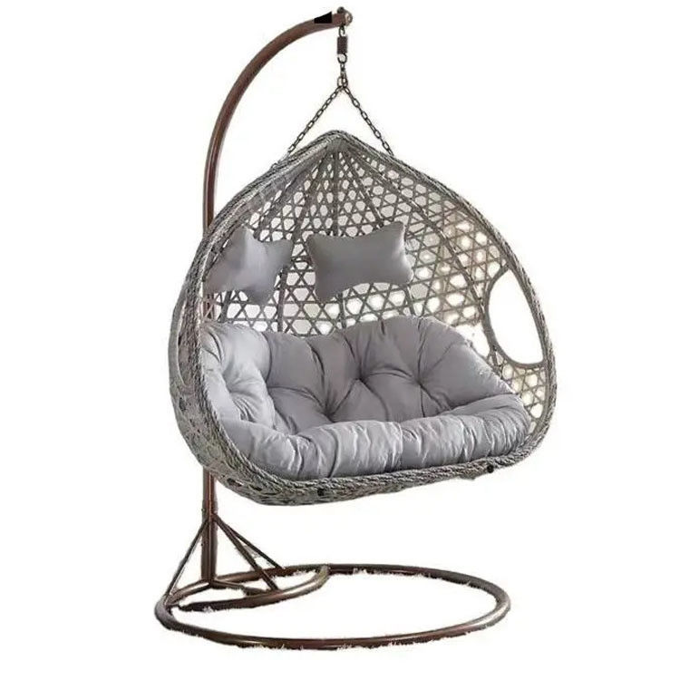Εξωτερικό μπαλκόνι αυλή κήπος αυλή Pe Rattan Wicker αυγό Swing Chair με στερέωμα